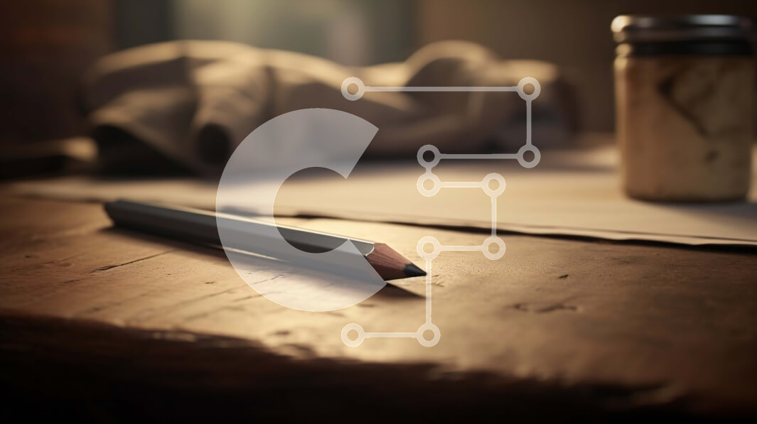 Intra Συλλεκτικό Ξύλινο Παζλ Plywood  4mm - Μολύβι σε ξύλινο τραπέζι με βάζα Σε Ξύλινο Κουτί - Διαστάσεις: 10x10 cm – 25 κομμάτια