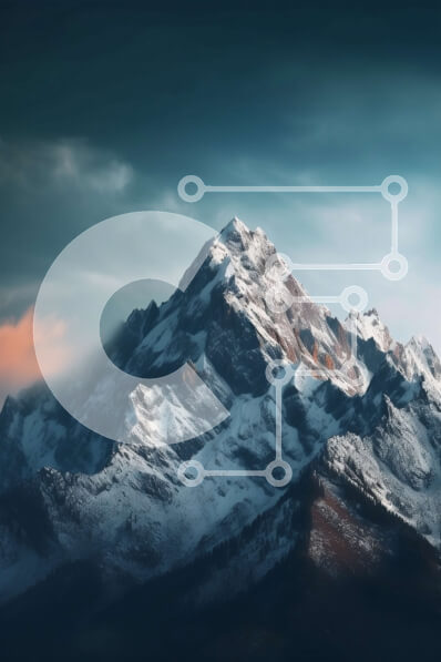 Σετ των 2 Intra Συλλεκτικό Ξύλινο Παζλ Plywood  4mm - Όμορφη εικόνα ενός χιονισμένου βουνού με σύννεφα Σε Ξύλινο Κουτί - Διαστάσεις: 10x10 cm – 25 κομμάτια