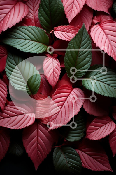 Σετ των 2 Intra Συλλεκτικό Ξύλινο Παζλ Plywood  4mm - Ζωντανή κινηματογράφηση σε πρώτο πλάνο με κόκκινα και πράσινα φύλλα σε σκούρο φόντο Σε Ξύλινο Κουτί - Διαστάσεις: 10x10 cm – 25 κομμάτια