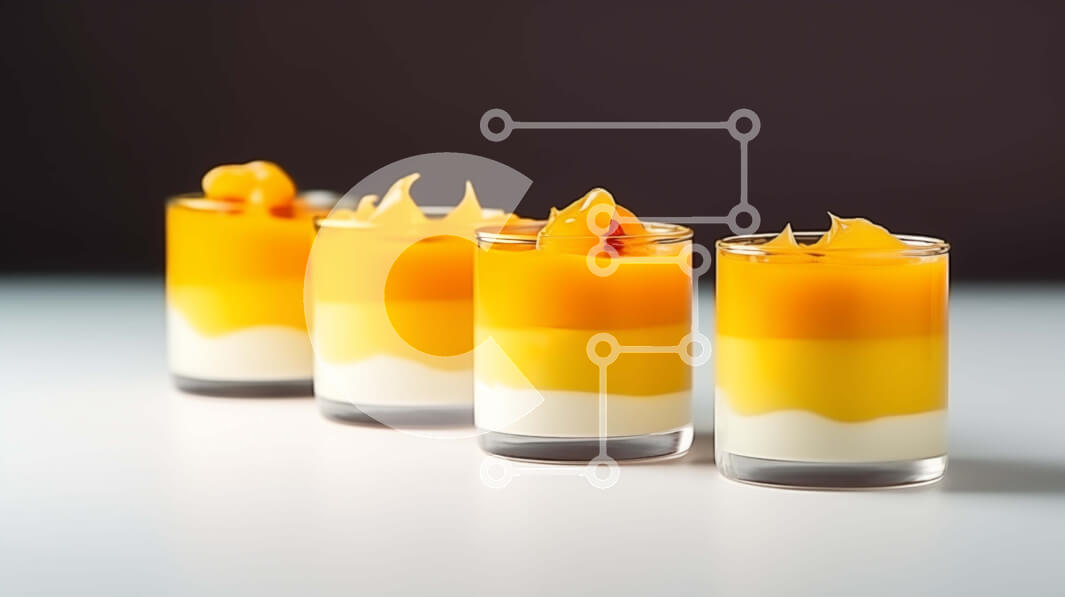 Σετ των 2 Intra Συλλεκτικό Ξύλινο Παζλ Plywood  4mm - Νόστιμα ποτήρια γλυκού με γεύση πορτοκάλι Σε Ξύλινο Κουτί - Διαστάσεις: 10x10 cm – 25 κομμάτια