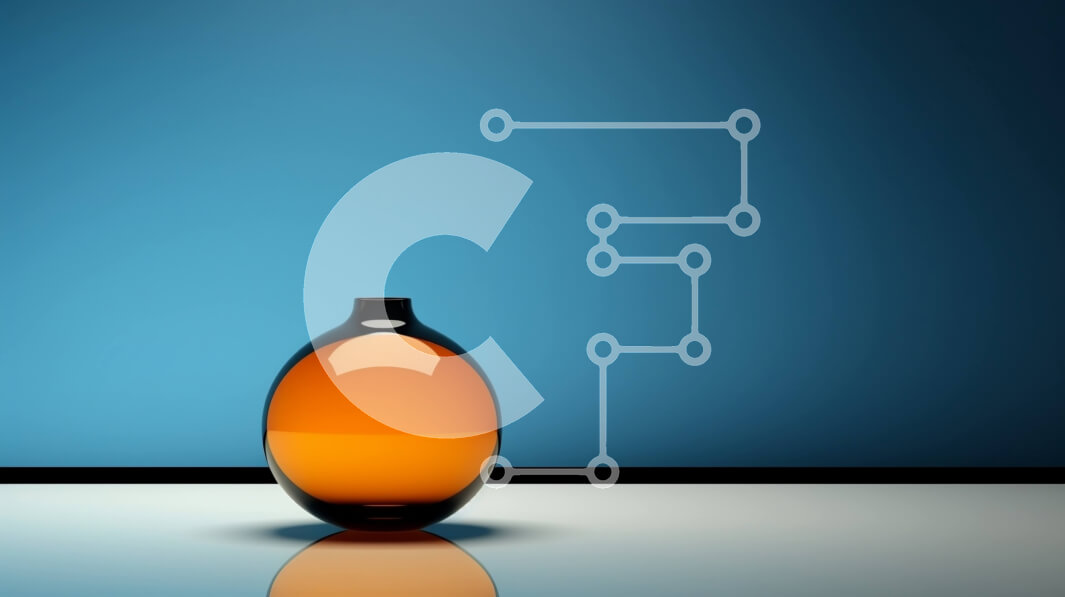 Intra Συλλεκτικό Ξύλινο Παζλ Plywood  4mm - Διαυγές γυάλινο βάζο με κίτρινο υγρό σε μπλε φόντο Σε Ξύλινο Κουτί - Διαστάσεις: 10x10 cm – 25 κομμάτια