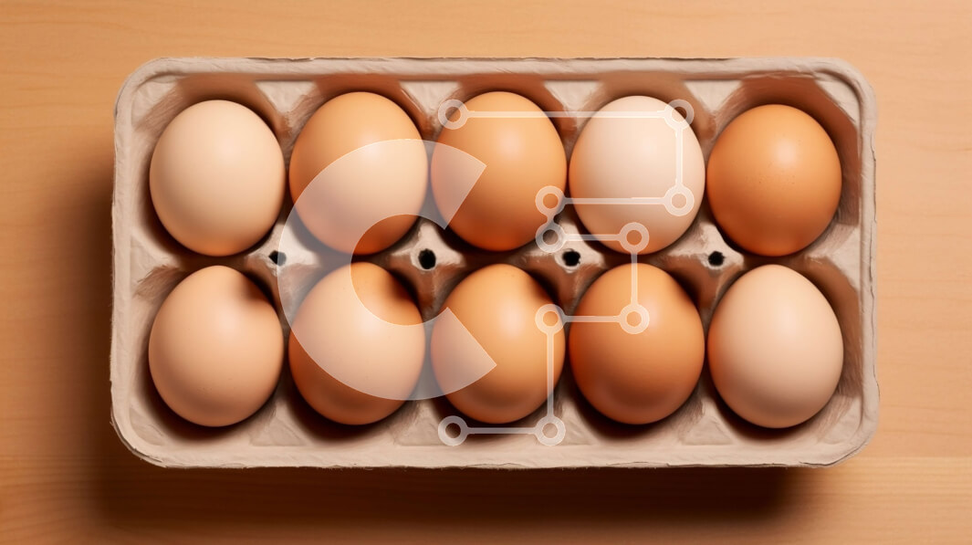 Σετ των 2 Intra Συλλεκτικό Ξύλινο Παζλ Plywood  4mm - Κουτί αυγών με έξι αυγά μέσα Σε Ξύλινο Κουτί - Διαστάσεις: 10x10 cm – 25 κομμάτια