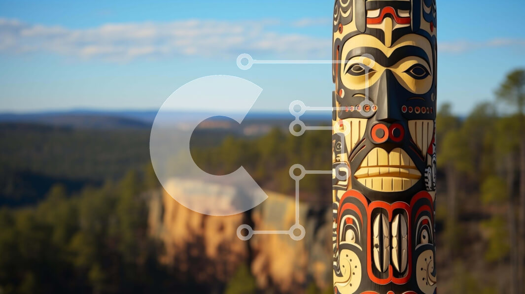 Intra Συλλεκτικό Ξύλινο Παζλ Plywood  4mm - Πολύπλοκα σχεδιασμένος πόλος τοτέμ σε δάσος Σε Ξύλινο Κουτί - Διαστάσεις Puzzle: 10x10 cm – 25 κομμάτια