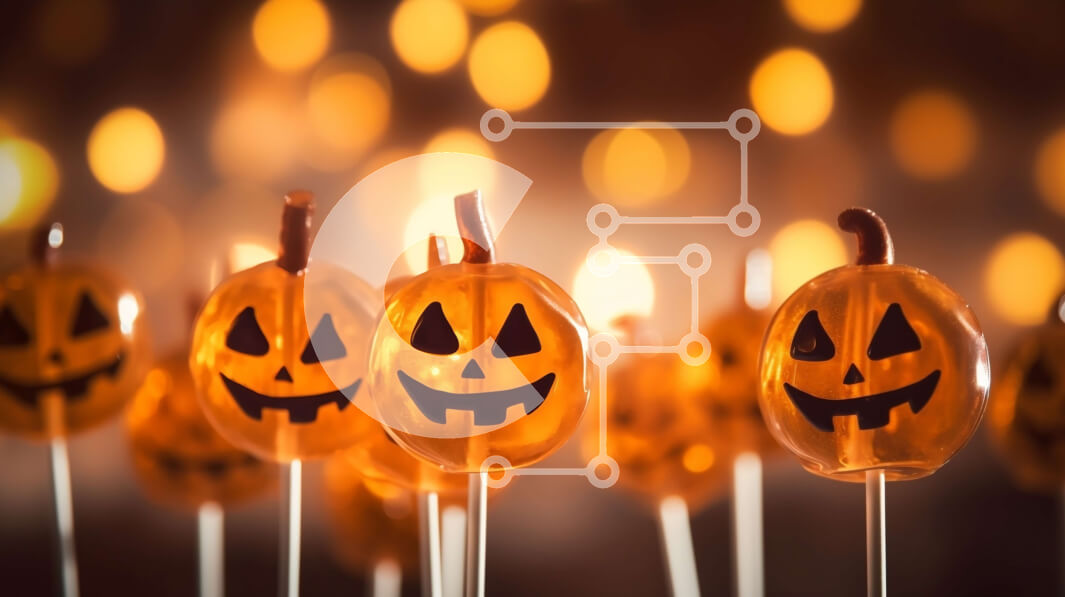 Intra Συλλεκτικό Ξύλινο Παζλ Plywood  4mm - Γλειφιτζούρια κολοκύθας αποκριών σε ξυλάκια με φως κεριού Σε Ξύλινο Κουτί - Διαστάσεις: 10x10 cm – 25 κομμάτια