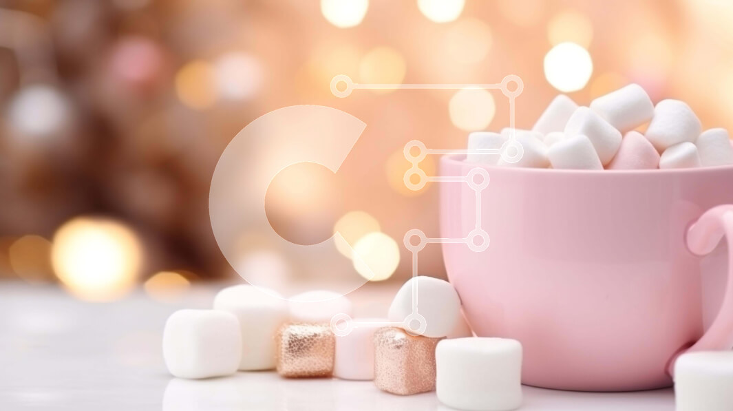 Σετ των 2 Intra Συλλεκτικό Ξύλινο Παζλ Plywood  4mm - Ροζ Κύπελλο Γεμισμένο με Marshmallows και Κύβους Λευκής Σοκολάτας Σε Ξύλινο Κουτί - Διαστάσεις: 10x10 cm – 25 κομμάτια