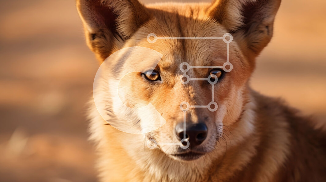 Σετ των 2 Intra Συλλεκτικό Ξύλινο Παζλ Plywood  4mm - Σοβαρό καφέ σκυλί που κοιτάζει την κάμερα Σε Ξύλινο Κουτί - Διαστάσεις: 10x10 cm – 25 κομμάτια