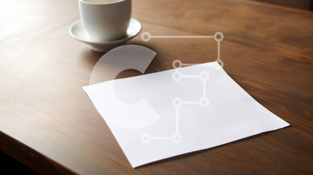 Intra Συλλεκτικό Ξύλινο Παζλ Plywood  4mm - Λευκό φύλλο χαρτιού σε ξύλινο τραπέζι με φλιτζάνι και πιατάκι Σε Ξύλινο Κουτί - Διαστάσεις Puzzle: 10x10 cm – 25 κομμάτια