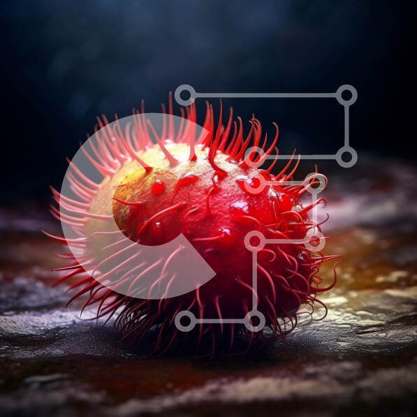 Intra Συλλεκτικό Ξύλινο Παζλ Plywood  4mm - Κόκκινο αιχμηρό αντικείμενο στη σκοτεινή επιφάνεια Στοκ Φωτογραφία Σε Ξύλινο Κουτί - Διαστάσεις: 10x10 cm – 25 κομμάτια