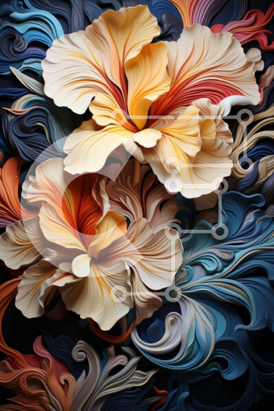 Σετ των 2 Intra Συλλεκτικό Ξύλινο Παζλ Plywood  4mm - Ζωντανό μπουκέτο με πολύχρωμα λουλούδια σε ένα διάφανο βάζο Σε Ξύλινο Κουτί - Διαστάσεις: 10x10 cm – 25 κομμάτια