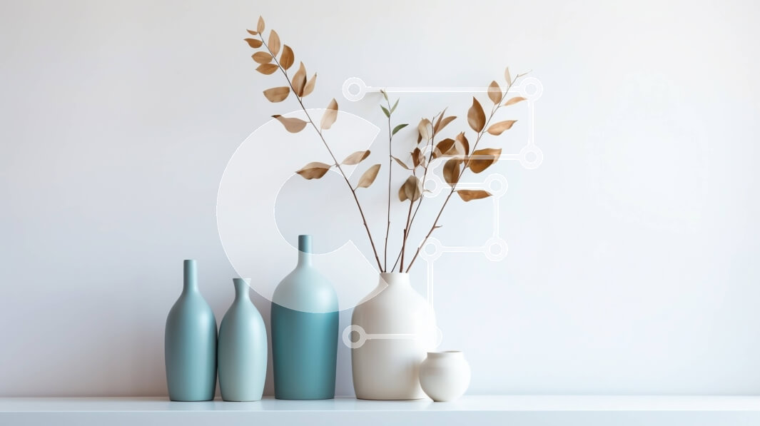 Intra Συλλεκτικό Ξύλινο Παζλ Plywood  4mm - Τρία βάζα σε ράφι με ξερά φύλλα Σε Ξύλινο Κουτί - Διαστάσεις: 10x10 cm – 25 κομμάτια