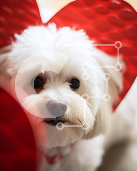 Σετ των 2 Intra Συλλεκτικό Ξύλινο Παζλ Plywood  4mm - Μικρό σκυλί με κουτιά σε σχήμα καρδιάς Σε Ξύλινο Κουτί - Διαστάσεις: 10x10 cm – 25 κομμάτια