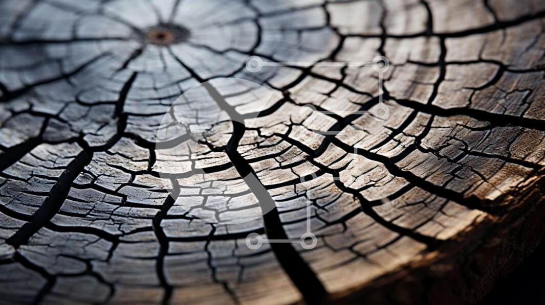 Intra Συλλεκτικό Ξύλινο Παζλ Plywood  4mm - Κοντινή εικόνα ενός νεκρού δέντρου με ραγισμένο φλοιό Σε Ξύλινο Κουτί - Διαστάσεις: 10x10 cm – 25 κομμάτια