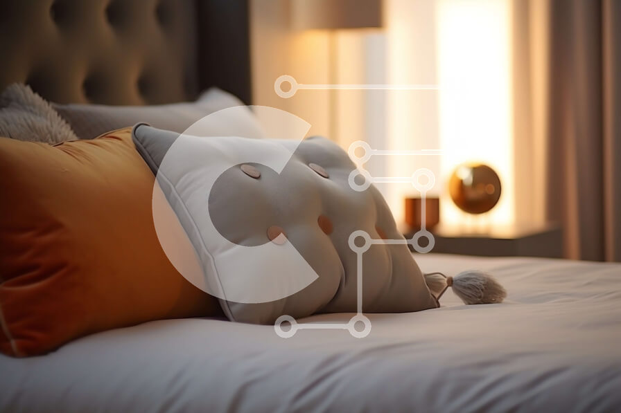 Intra Συλλεκτικό Ξύλινο Παζλ Plywood  4mm - Όμορφο κρεβάτι με άνετα μαξιλάρια και φωτιστικό στο κομοδίνο Σε Ξύλινο Κουτί - Διαστάσεις Puzzle: 10x10 cm – 25 κομμάτια