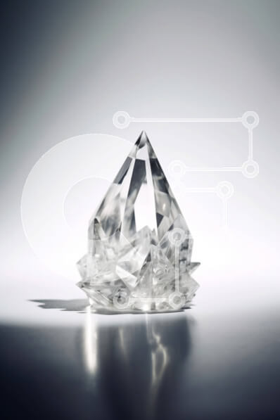 Intra Συλλεκτικό Ξύλινο Παζλ Plywood  4mm - Όμορφη εικόνα ενός διαυγούς διαμαντιού σε μια σκοτεινή επιφάνεια Σε Ξύλινο Κουτί - Διαστάσεις: 10x10 cm – 25 κομμάτια