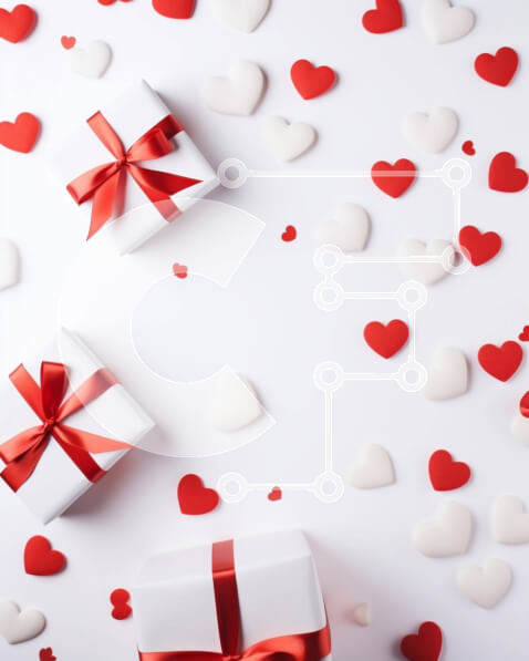 Intra Συλλεκτικό Ξύλινο Παζλ Plywood  4mm - Ρομαντικά κουτιά δώρου για την ημέρα του Αγίου Βαλεντίνου με καρδιές και τριαντάφυλλα Σε Ξύλινο Κουτί - Διαστάσεις Puzzle: 10x10 cm – 25 κομμάτια