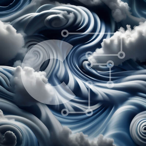 Intra Συλλεκτικό Ξύλινο Παζλ Plywood  4mm - Όμορφη αφηρημένη εικόνα των στροβιλιζόμενων σύννεφων στον ουρανό Σε Ξύλινο Κουτί - Διαστάσεις Puzzle: 10x10 cm – 25 κομμάτια