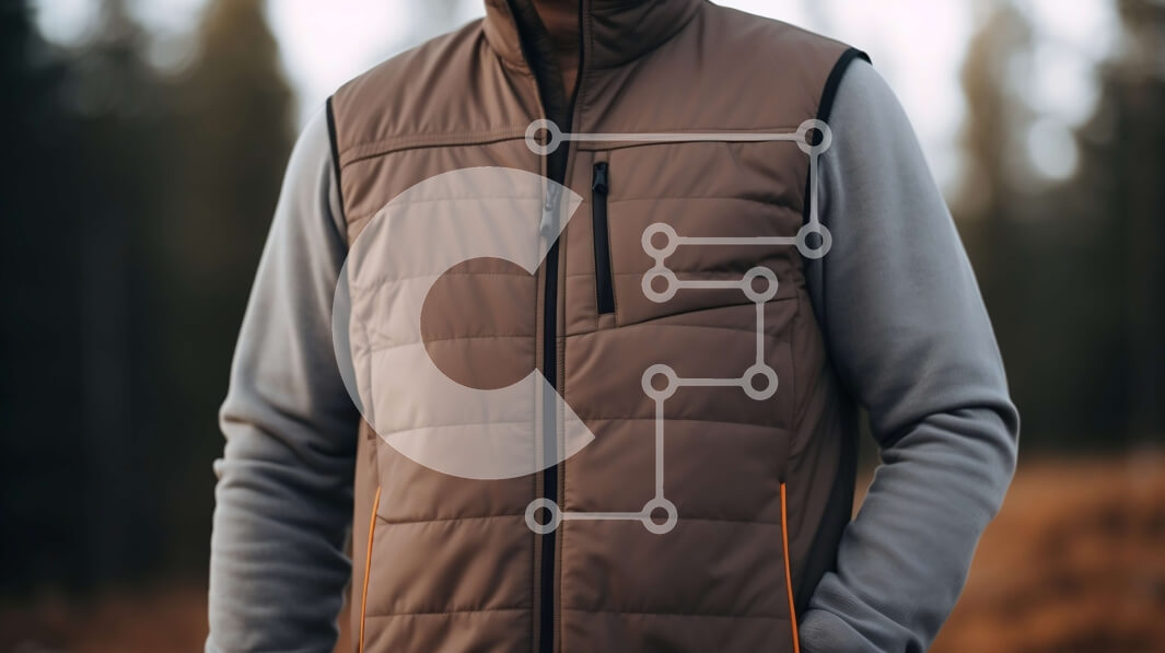 Intra Συλλεκτικό Ξύλινο Παζλ Plywood  4mm - Άνδρας με καφέ καπιτονέ γιλέκο στο δάσος Σε Ξύλινο Κουτί - Διαστάσεις: 10x10 cm – 25 κομμάτια