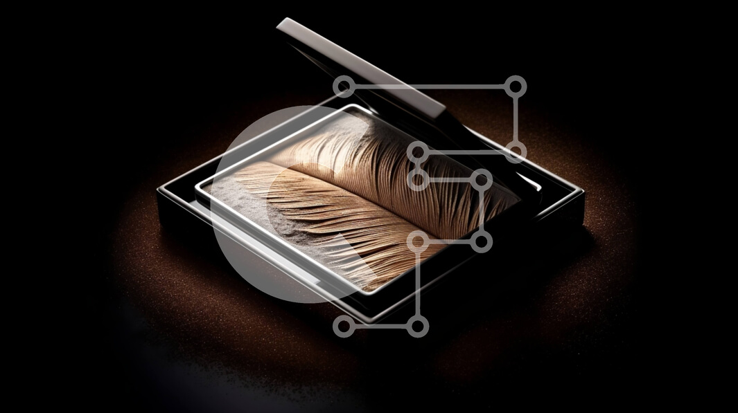 Intra Συλλεκτικό Ξύλινο Παζλ Plywood  4mm - Όμορφη κινηματογράφηση σε πρώτο πλάνο του γυναικείου προσώπου με καφέ σκιά ματιών και καφέ eyeliner Σε Ξύλινο Κουτί - Διαστάσεις Puzzle: 10x10 cm – 25 κομμάτια