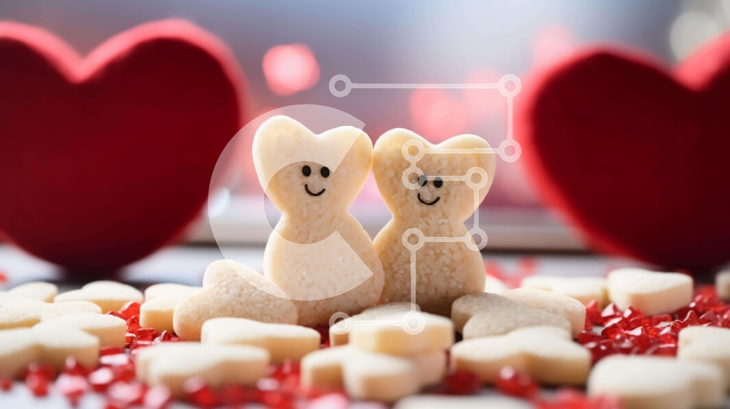 Intra Συλλεκτικό Ξύλινο Παζλ Plywood  4mm - Μπισκότα του Αγίου Βαλεντίνου με σχήματα καρδιάς Σε Ξύλινο Κουτί - Διαστάσεις: 10x10 cm – 25 κομμάτια