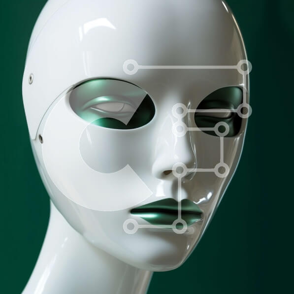 Σετ των 2 Intra Συλλεκτικό Ξύλινο Παζλ Plywood  4mm - Λευκό πρόσωπο μανεκέν με πράσινα μάτια Σε Ξύλινο Κουτί - Διαστάσεις: 10x10 cm – 25 κομμάτια