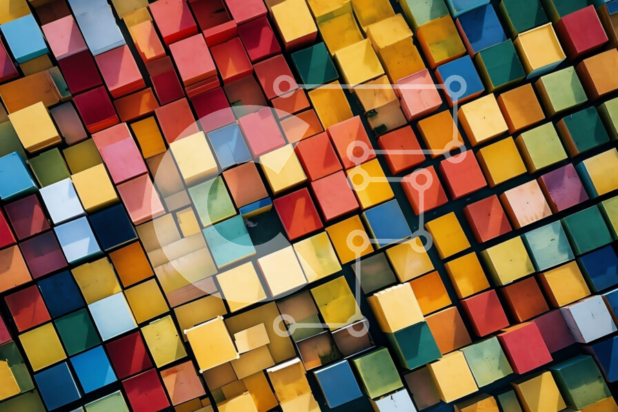 Intra Συλλεκτικό Ξύλινο Παζλ Plywood  4mm - Ζωντανό μοτίβο κύβου για δημιουργικά και παιχνιδιάρικα σχέδια Σε Ξύλινο Κουτί - Διαστάσεις Puzzle: 10x10 cm – 25 κομμάτια