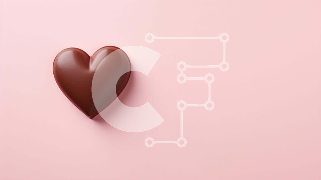 Intra Συλλεκτικό Ξύλινο Παζλ Plywood  4mm - Μπάρα σοκολάτας σε σχήμα καρδιάς σε ροζ φόντο για την ημέρα του Αγίου Βαλεντίνου Σε Ξύλινο Κουτί - Διαστάσεις Puzzle: 10x10 cm – 25 κομμάτια