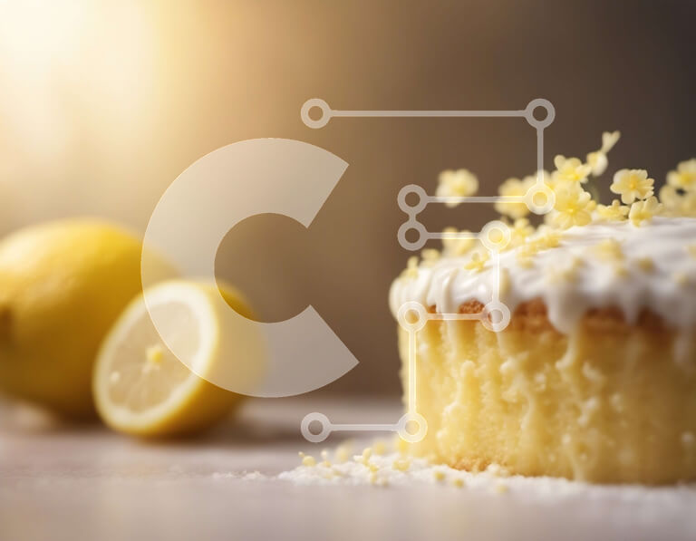 Σετ των 2 Intra Συλλεκτικό Ξύλινο Παζλ Plywood  4mm - Κέικ λεμονιού με λευκό παγωμένο και φέτες λεμονιού Σε Ξύλινο Κουτί - Διαστάσεις: 10x10 cm – 25 κομμάτια