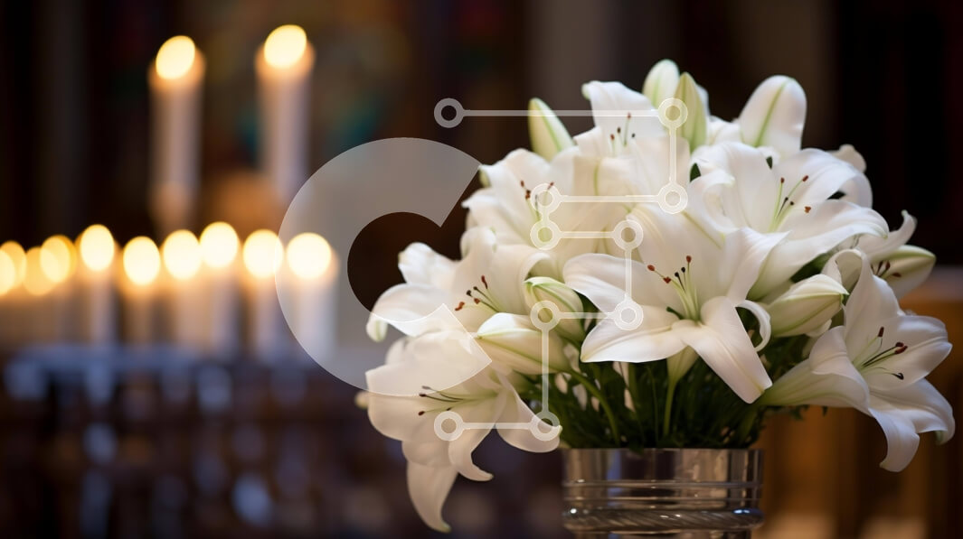 Intra Συλλεκτικό Ξύλινο Παζλ Plywood  4mm - Γυάλινο βάζο με λευκούς κρίνους και αναμμένα κεριά Σε Ξύλινο Κουτί - Διαστάσεις Puzzle: 10x10 cm – 25 κομμάτια