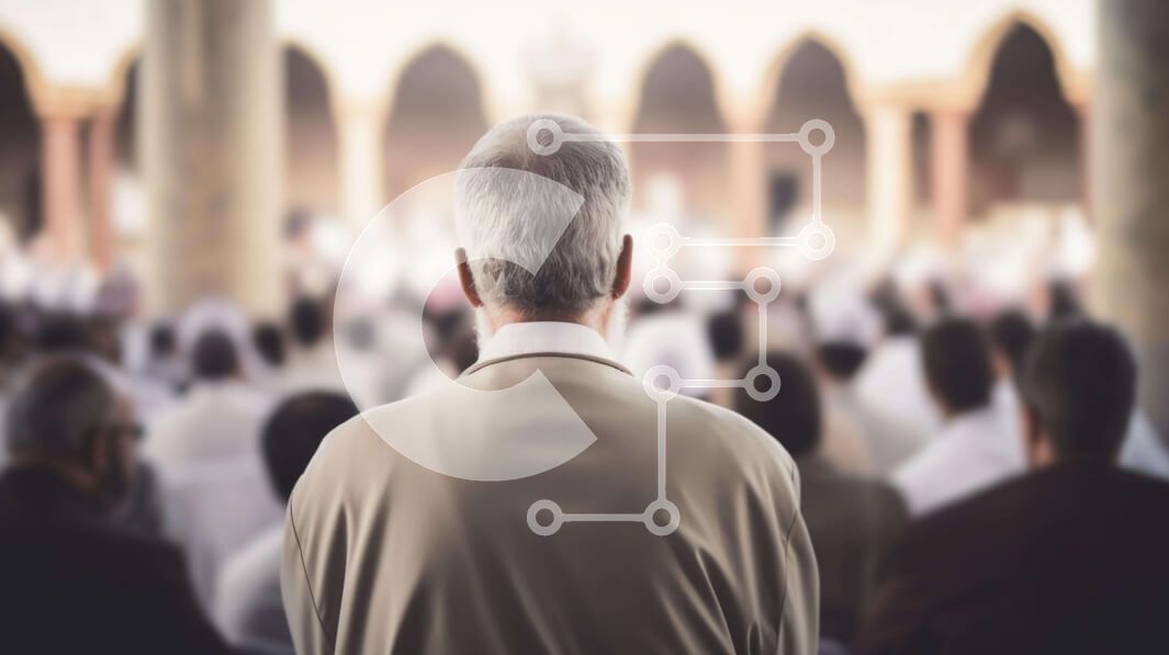 Intra Συλλεκτικό Ξύλινο Παζλ Plywood  4mm - Άνθρωπος στο αμφιθέατρο σε θρησκευτική συγκέντρωση Σε Ξύλινο Κουτί - Διαστάσεις Puzzle: 10x10 cm – 25 κομμάτια