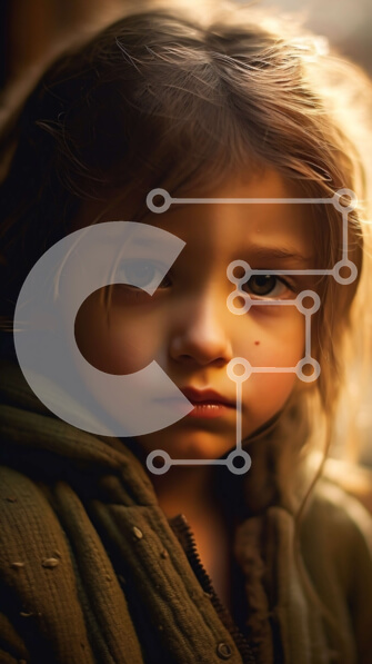 Intra Συλλεκτικό Ξύλινο Παζλ Plywood  4mm - Όμορφο πορτρέτο ενός νεαρού κοριτσιού με πράσινο σακάκι που στέκεται μπροστά από το ηλιόλουστο παράθυρο Σε Ξύλινο Κουτί - Διαστάσεις Puzzle: 10x10 cm – 25 κομμάτια