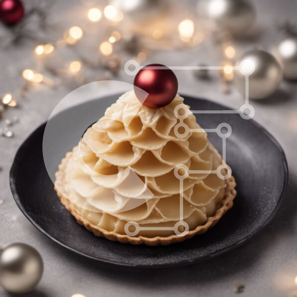 Σετ των 2 Intra Συλλεκτικό Ξύλινο Παζλ Plywood  4mm - Γιορτινό επιδόρπιο με χριστουγεννιάτικα στολίδια Σε Ξύλινο Κουτί - Διαστάσεις: 10x10 cm – 25 κομμάτια