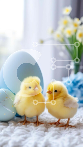 Intra Συλλεκτικό Ξύλινο Παζλ Plywood  4mm - Πασχαλινή γιορτή με κίτρινους νεοσσούς, πασχαλινό αυγό και λουλούδια Σε Ξύλινο Κουτί - Διαστάσεις: 10x10 cm – 25 κομμάτια