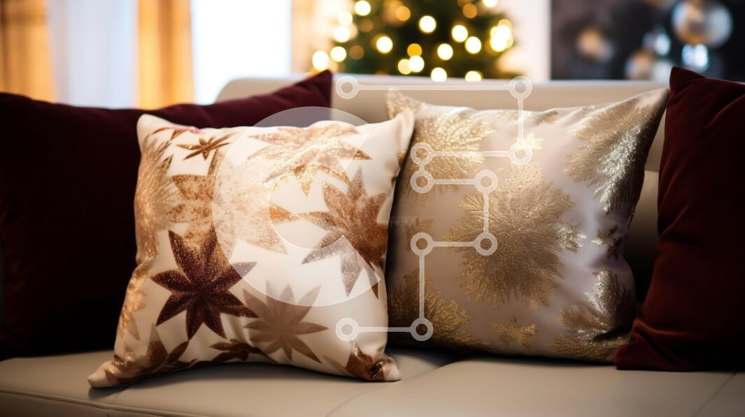 Intra Συλλεκτικό Ξύλινο Παζλ Plywood  4mm - Εορταστικό σαλόνι με καναπέ και μαξιλάρια Σε Ξύλινο Κουτί - Διαστάσεις Puzzle: 10x10 cm – 25 κομμάτια