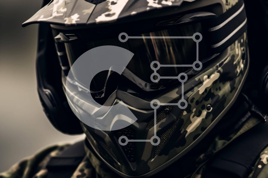 Intra Συλλεκτικό Ξύλινο Παζλ Plywood  4mm - Παίκτης Paintball με στολή παραλλαγής με ωτοασπίδες και ακουστικά Σε Ξύλινο Κουτί - Διαστάσεις Puzzle: 10x10 cm – 25 κομμάτια