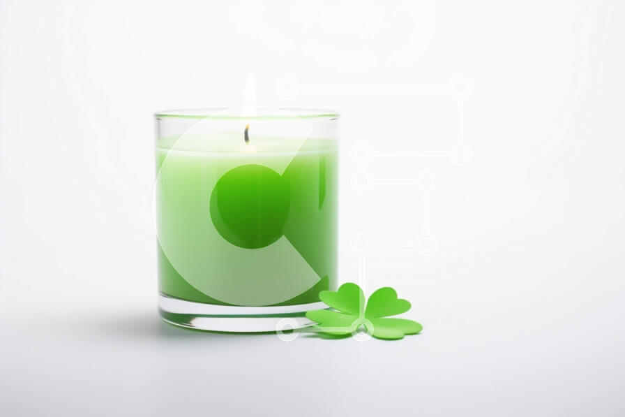 Intra Συλλεκτικό Ξύλινο Παζλ Plywood  4mm - Κερί του Αγίου Πατρικίου με φύλλα τριφυλλιού Σε Ξύλινο Κουτί - Διαστάσεις: 10x10 cm – 25 κομμάτια