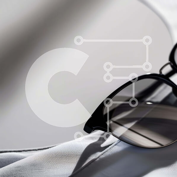 Σετ των 2 Intra Συλλεκτικό Ξύλινο Παζλ Plywood  4mm - Κομψά γυαλιά ηλίου σε λευκό πουκάμισο Σε Ξύλινο Κουτί - Διαστάσεις: 10x10 cm – 25 κομμάτια