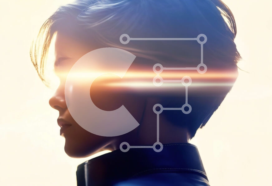 Intra Συλλεκτικό Ξύλινο Παζλ Plywood  4mm - Πορτρέτο γυναίκας με γερμένο κεφάλι που κοιτάζει στην απόσταση Σε Ξύλινο Κουτί - Διαστάσεις Puzzle: 10x10 cm – 25 κομμάτια