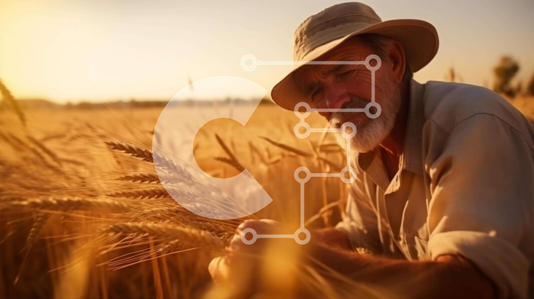 Intra Συλλεκτικό Ξύλινο Παζλ Plywood  4mm - Ηλικιωμένος στο χωράφι σίτου Σε Ξύλινο Κουτί - Διαστάσεις: 10x10 cm – 25 κομμάτια