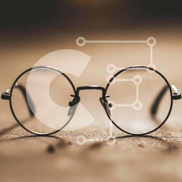 Intra Συλλεκτικό Ξύλινο Παζλ Plywood  4mm - Ζευγάρι γυαλιά στο έδαφος Σε Ξύλινο Κουτί - Διαστάσεις: 10x10 cm – 25 κομμάτια