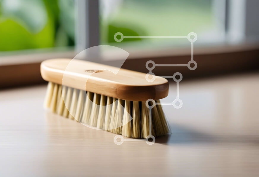 Intra Συλλεκτικό Ξύλινο Παζλ Plywood  4mm - Ξύλινη βούρτσα στο περβάζι παραθύρου με φυτά Σε Ξύλινο Κουτί - Διαστάσεις: 10x10 cm – 25 κομμάτια