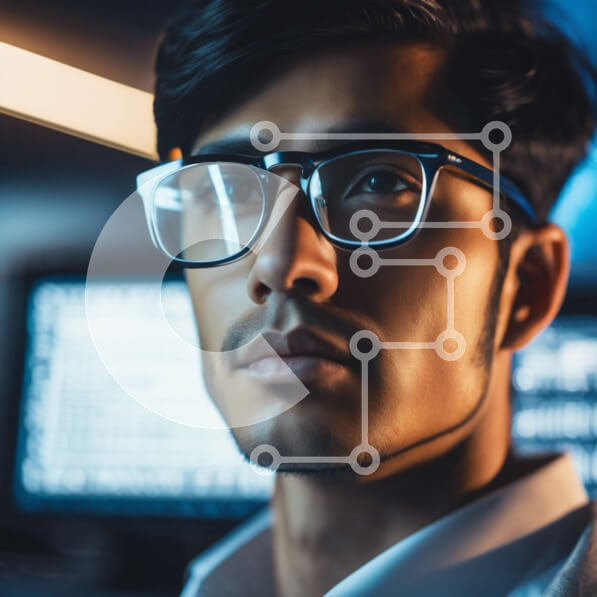 Intra Συλλεκτικό Ξύλινο Παζλ Plywood  4mm - Άτομο που εργάζεται σε ένα περιβάλλον γραφείου Σε Ξύλινο Κουτί - Διαστάσεις Puzzle: 10x10 cm – 25 κομμάτια