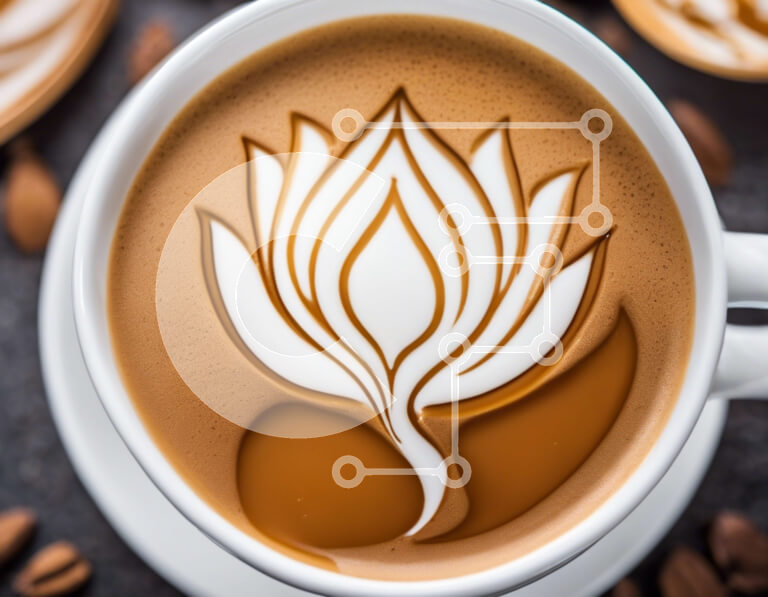 Σετ των 2 Intra Συλλεκτικό Ξύλινο Παζλ Plywood  4mm - Καλλιτεχνικό φλιτζάνι καφέ με Latte Art Design Σε Ξύλινο Κουτί - Διαστάσεις: 10x10 cm – 25 κομμάτια