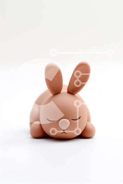 Intra Συλλεκτικό Ξύλινο Παζλ Plywood  4mm - Αξιολάτρευτο καφέ λαγουδάκι που στηρίζεται σε λευκή επιφάνεια Σε Ξύλινο Κουτί - Διαστάσεις: 10x10 cm – 25 κομμάτια