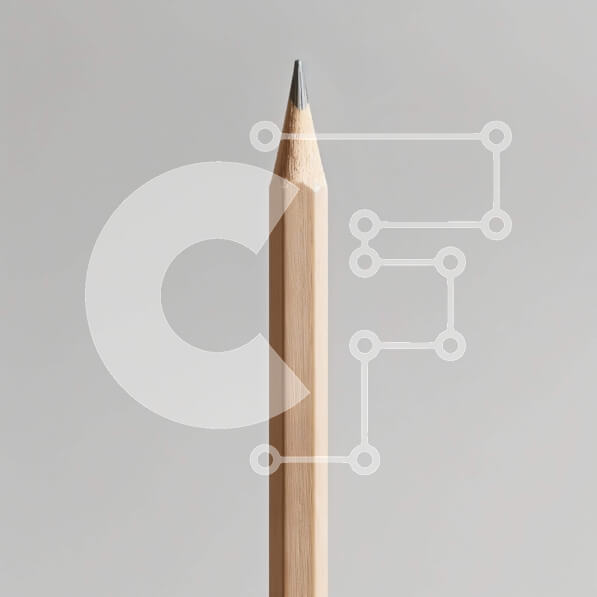 Intra Συλλεκτικό Ξύλινο Παζλ Plywood  4mm - Μονό μακρύ μολύβι σε γκρι φόντο Σε Ξύλινο Κουτί - Διαστάσεις: 10x10 cm – 25 κομμάτια