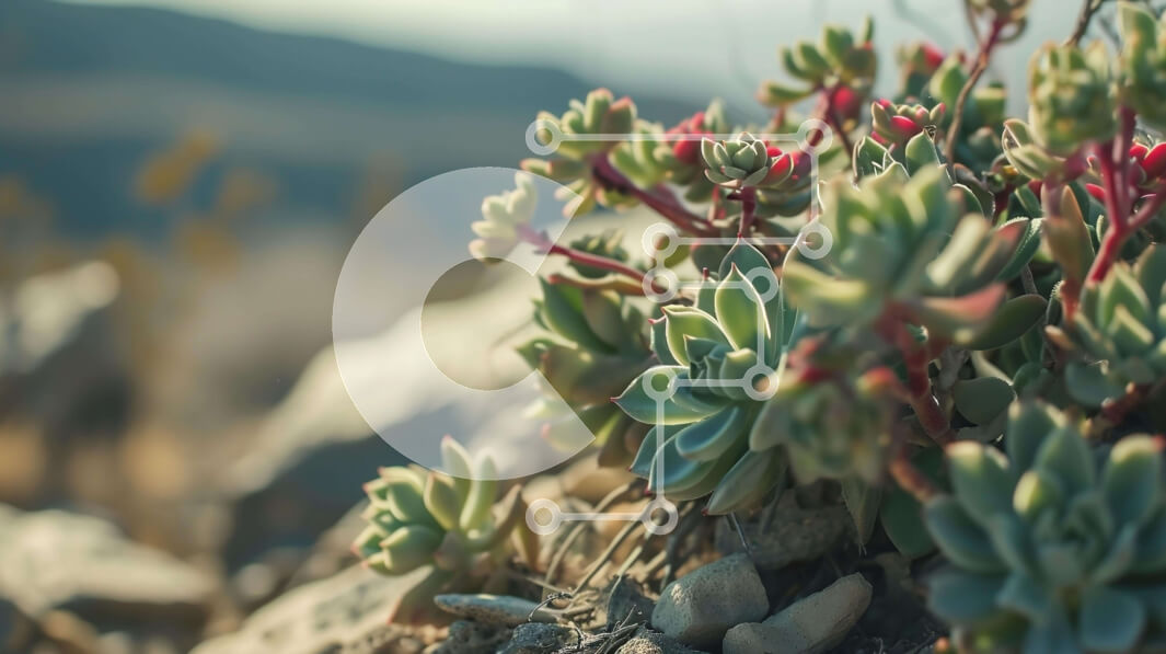 Intra Συλλεκτικό Ξύλινο Παζλ Plywood  4mm - Παχύφυτα και λουλούδια σε βράχους Σε Ξύλινο Κουτί - Διαστάσεις: 10x10 cm – 25 κομμάτια