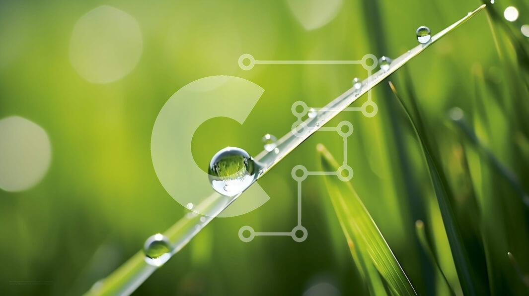 Intra Συλλεκτικό Ξύλινο Παζλ Plywood  4mm - Σταγονίδια νερού στο Blade of Grass with Dew Σε Ξύλινο Κουτί - Διαστάσεις: 10x10 cm – 25 κομμάτια