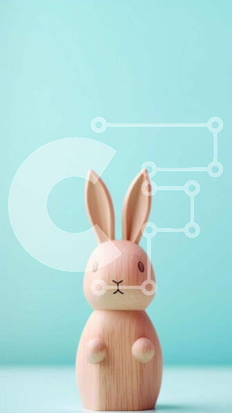 Intra Συλλεκτικό Ξύλινο Παζλ Plywood  4mm - Μικρό ξύλινο παιχνίδι κουνελάκι για πασχαλινή διακόσμηση Σε Ξύλινο Κουτί - Διαστάσεις Puzzle: 10x10 cm – 25 κομμάτια