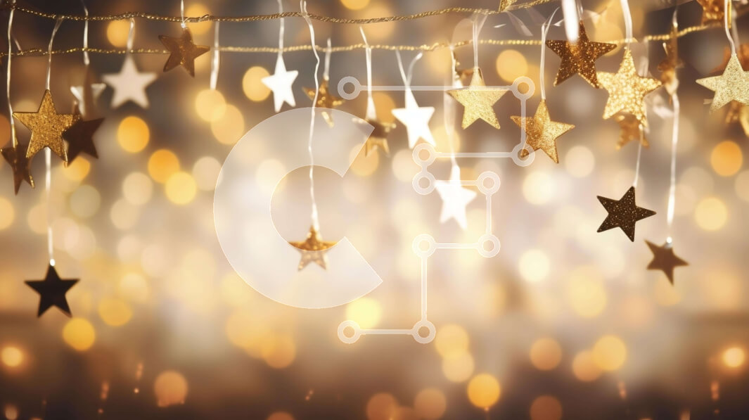 Intra Συλλεκτικό Ξύλινο Παζλ Plywood  4mm - Κρεμαστό ντεκόρ Gold Stars για διακοπές και ειδικές περιστάσεις Σε Ξύλινο Κουτί - Διαστάσεις: 10x10 cm – 25 κομμάτια