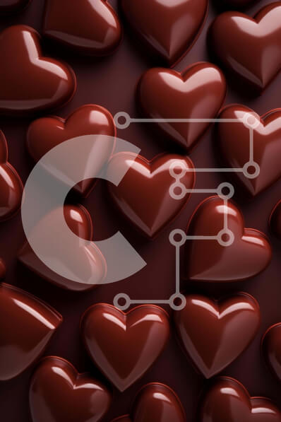 Intra Συλλεκτικό Ξύλινο Παζλ Plywood  4mm - Ποικιλία σοκολατένιων καρδιών για την ημέρα του Αγίου Βαλεντίνου Σε Ξύλινο Κουτί - Διαστάσεις Puzzle: 10x10 cm – 25 κομμάτια