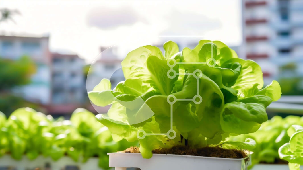 Intra Συλλεκτικό Ξύλινο Παζλ Plywood  4mm - Ομάδα πράσινων φυτών μαρουλιού σε γλάστρες Σε Ξύλινο Κουτί - Διαστάσεις: 10x10 cm – 25 κομμάτια